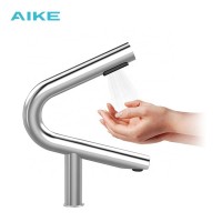 AIKE AK7131 Stainless Steel Unique appearance 1350W toilet automatic infrared sensor air tap HEPA hand dryer for washroom